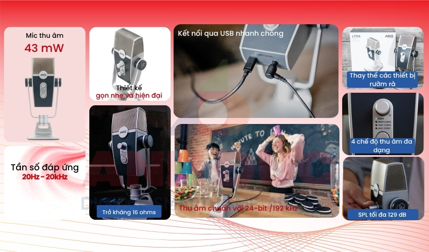 Micro thu âm AKG LYRA C44 USB