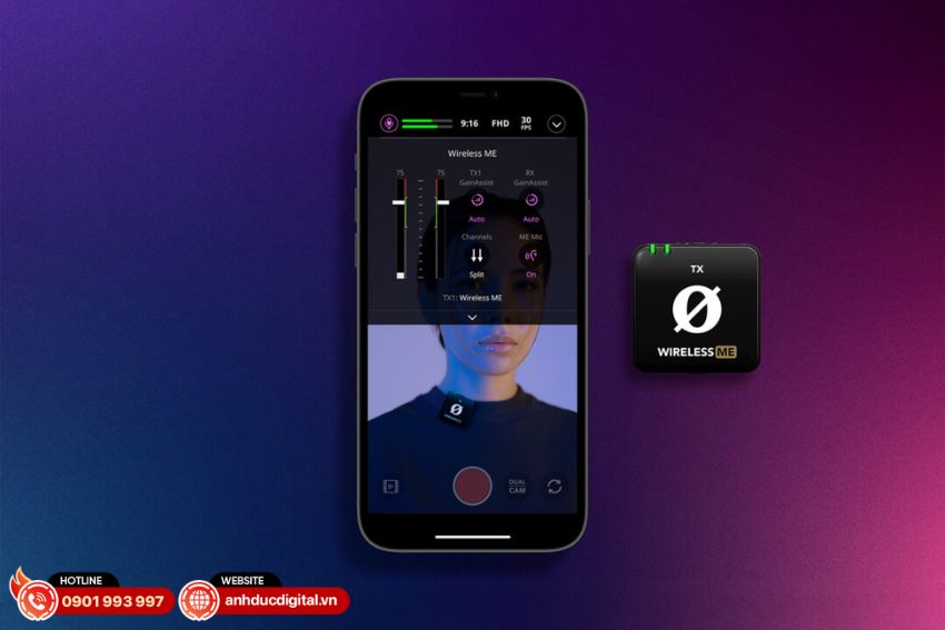 Ứng dụng quản lý Microphone Wireless Me