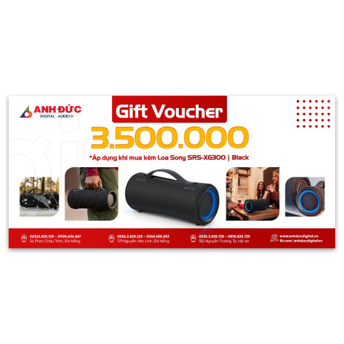 Voucher mua hàng trị giá 3.500.000đ khi mua kèm Loa Sony SRS-XG300 | Black