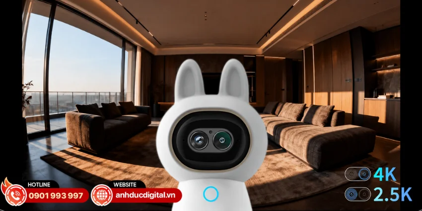 Camera Hub Aqara G350 được trang bị hệ thống camera kép