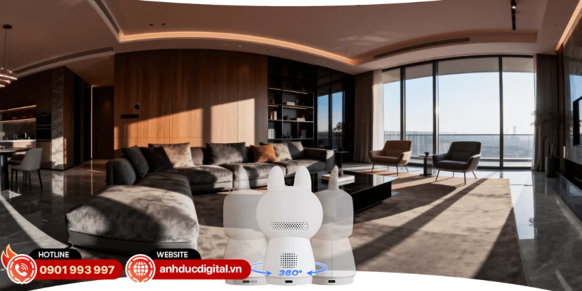 Aqara G350 sở hữu khả năng quay quét PTZ thông minh với góc xoay ngang 340° và xoay dọc 39°