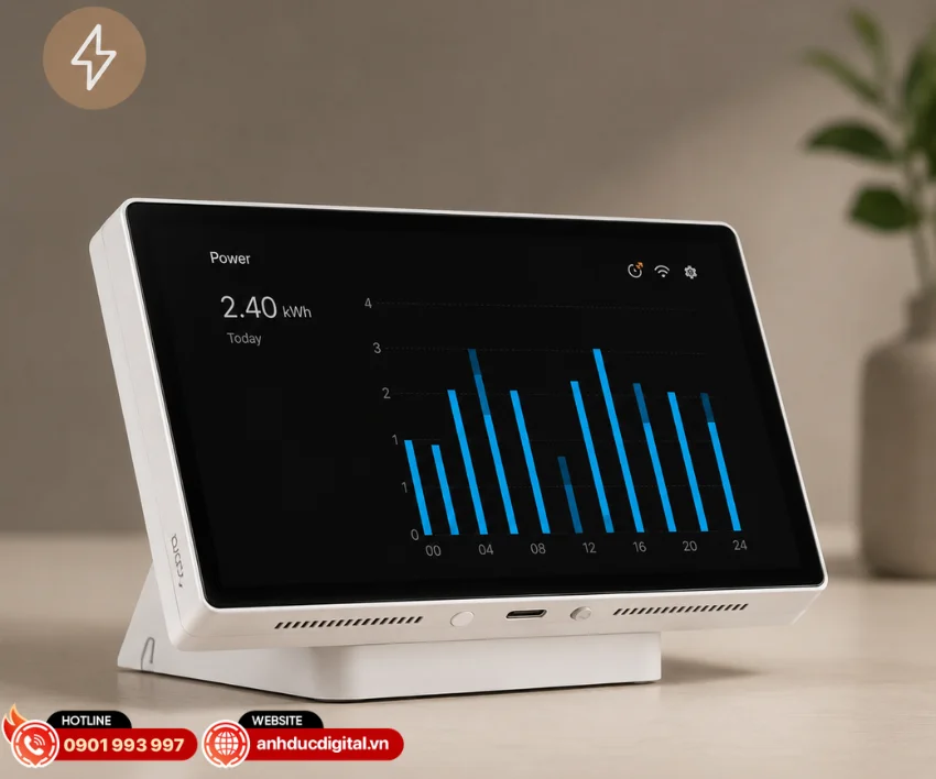 Aqara Panel Hub S1 Plus MP-K05D hỗ trợ giám sát điện năng tiêu thụ theo ngày, tuần và tháng