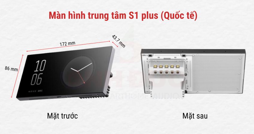 Màn hình trung tâm S1 plus (Quốc tế) tổng quan