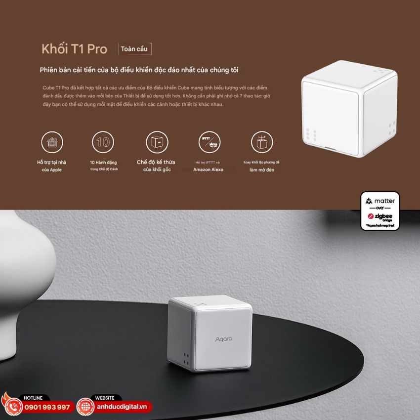 Hộp điều khiển ngữ cảnh Aqara Cube T1 Pro - 4