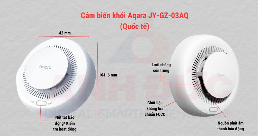 Thiết kế tổng quan của Cảm biến khói Aqara JY-GZ-03AQ