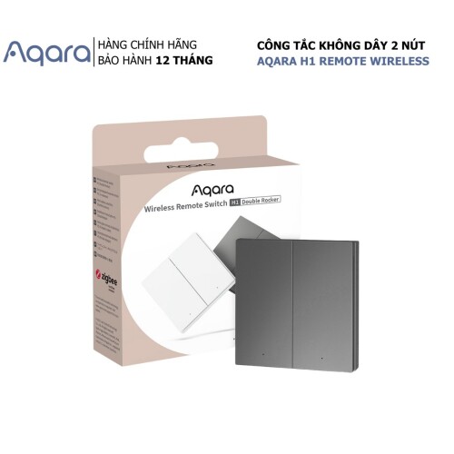 Công tắc dán tường không dây Aqara H1 2 nút | Gray WRS-02 (Quốc tế)