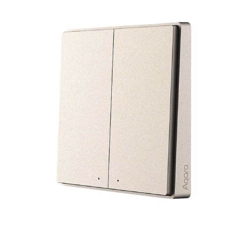 Công tắc thông minh Aqara D1 2 nút | Gold QBKG22LM (Quốc tế)