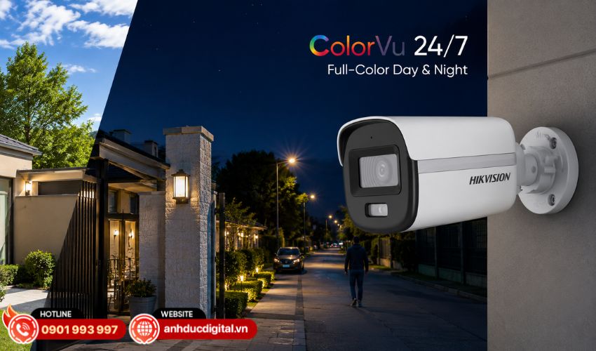 C&ocirc;ng nghệ ColorVu cho h&igrave;nh ảnh m&agrave;u 24/7