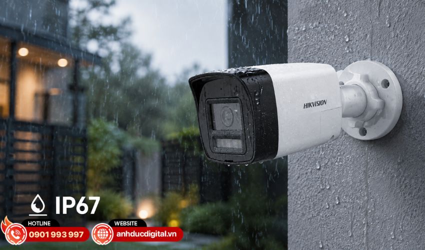 Thiết kế mini bullet nhỏ gọn, chuẩn bảo vệ IP67