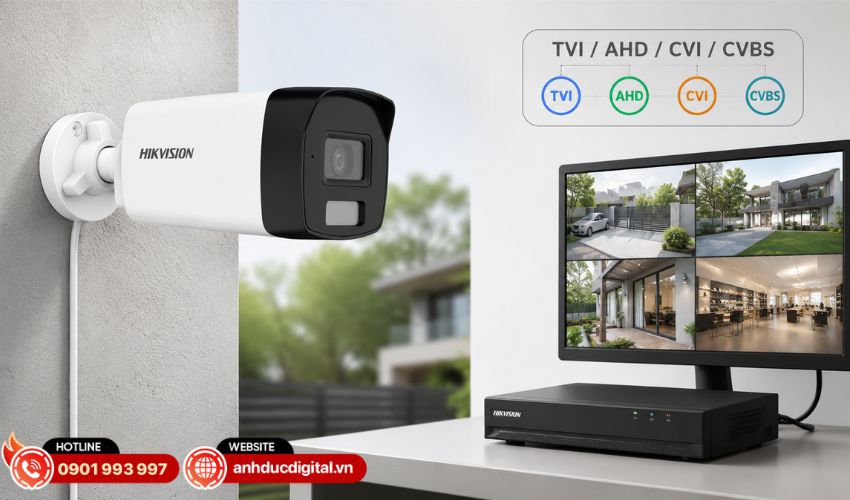 Hỗ trợ đồng thời bốn chuẩn t&iacute;n hiệu TVI, AHD, CVI v&agrave; CVBS