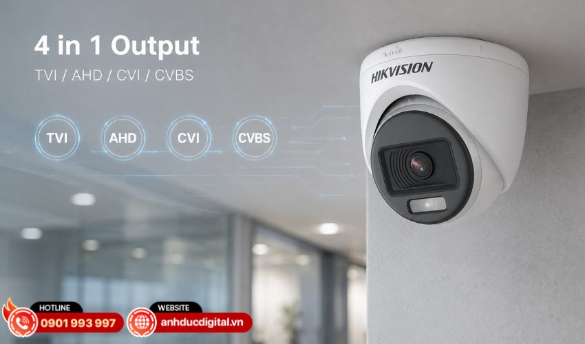 Hỗ trợ 4 chuẩn t&iacute;n hiệu TVI, AHD, CVI v&agrave; CVBS