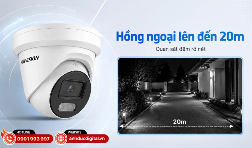 Quan s&aacute;t hồng ngoại l&ecirc;n đến 20m