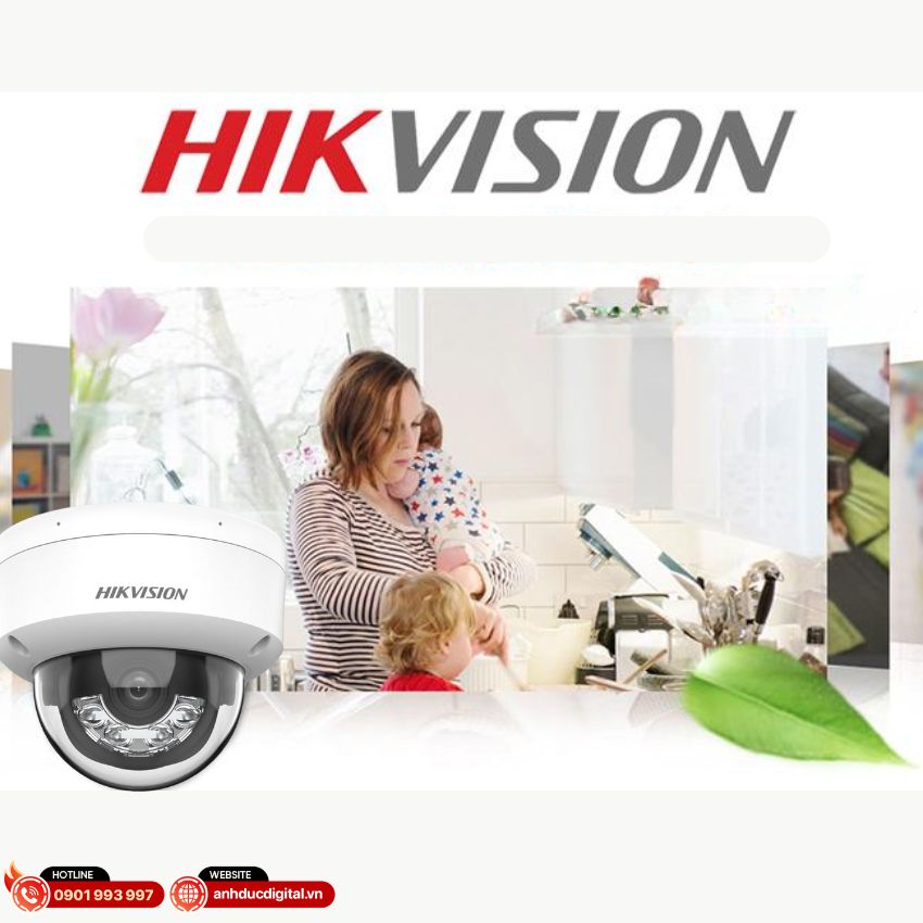 Camera IP Hikvision Bán cầu 2MP DS-2CD1121G2-LIU hỗ trợ 2 luồng dữ liệu