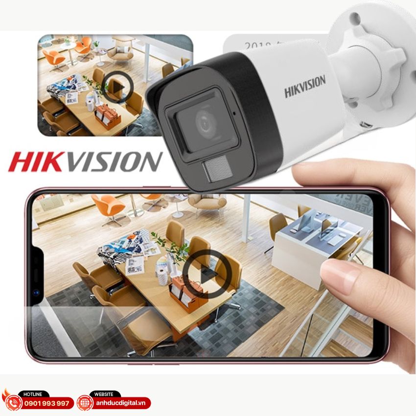 Camera IP Hikvision Thân trụ 2MP - Tích hợp micro DS-2CD1021G2-LIU có chất lượng hình ảnh sắc nét