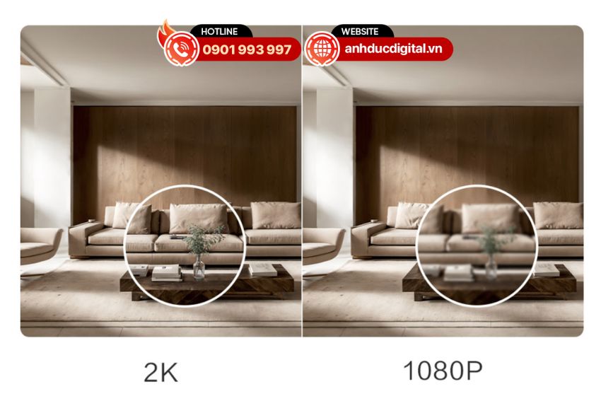 Độ phân giải 2k của Camera Aqara E1