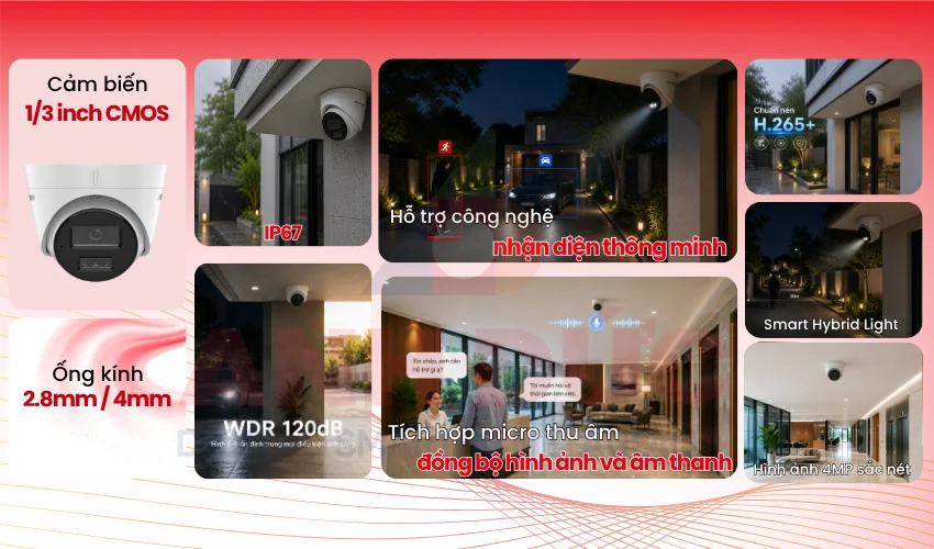 Camera IP Hikvision DS-2CD1343G2-LIU 4MP