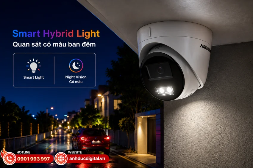 Camera Hikvision DS-2CD1323G2-LIU tích hợp công nghệ Smart Hybrid Light