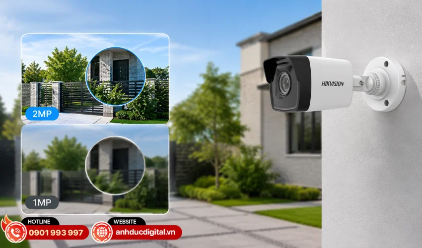 Độ phân giải 2MP cung cấp hình ảnh rõ nét