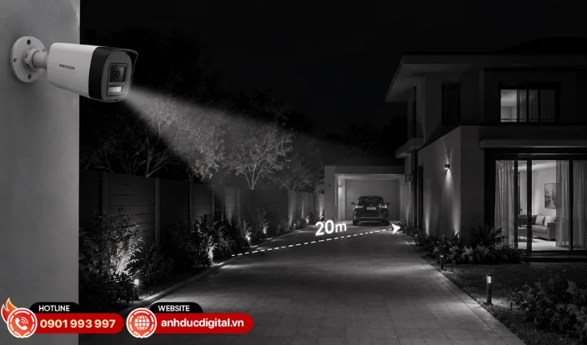 Hỗ trợ hồng ngoại lên đến 20m