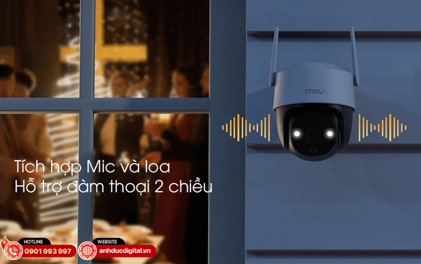 imou cruiser se+ 5mp hỗ trợ đàm thoại hai chiều