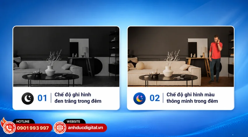 Camera EZVIZ C6c hỗ trợ hồng ngoại 10m v&agrave; ghi h&igrave;nh m&agrave;u ban đ&ecirc;m trong phạm vi 6m