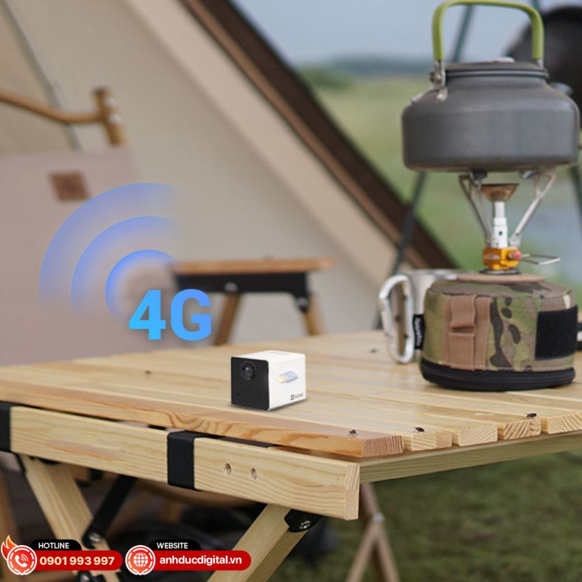 EZVIZ CB2 2K & 4G hỗ trợ kết nối 4G LTE&nbsp;gi&uacute;p camera hoạt động m&agrave; kh&ocirc;ng cần Wi-Fi