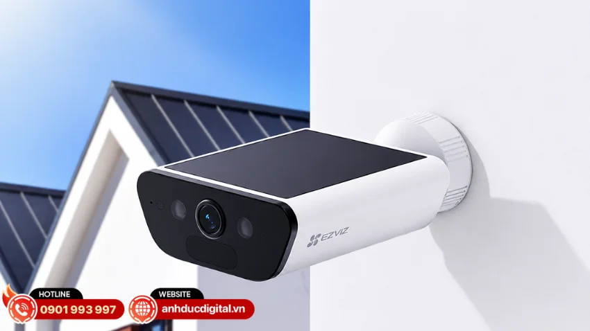 Camera Wifi EZVIZ CB5 4K sở hữu thiết kế kh&ocirc;ng d&acirc;y gi&uacute;p lắp đặt nhanh ch&oacute;ng