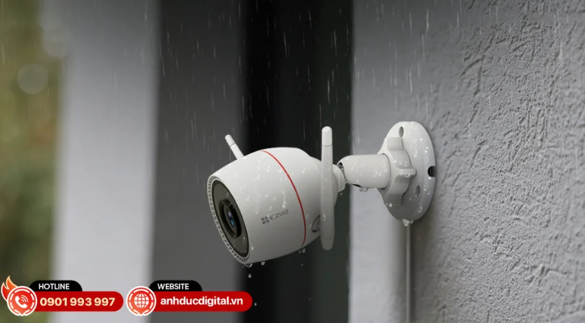 EZVIZ H3c 3K 5MP được thiết kế đạt chuẩn chống bụi và chống nước IP67