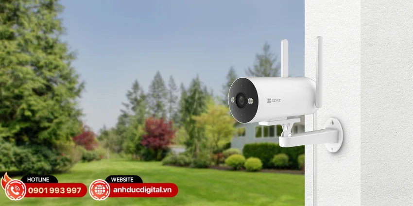 Camera ngo&agrave;i trời kh&ocirc;ng d&acirc;y EZVIZ H5 được trang bị kết nối 4G LTE qua Nano SIM