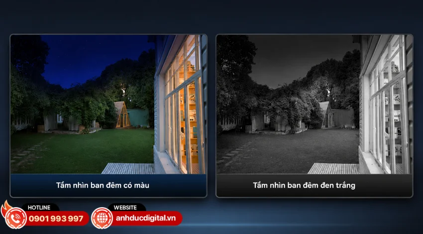 EZVIZ H8c Pro 4K cung cấp ba chế độ quan s&aacute;t ban đ&ecirc;m