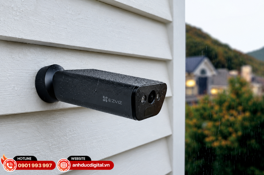 EZVIZ EB5 đạt chuẩn chống bụi v&agrave; nước IP65&nbsp;hoạt động ổn định trong nhiều điều kiện thời tiết