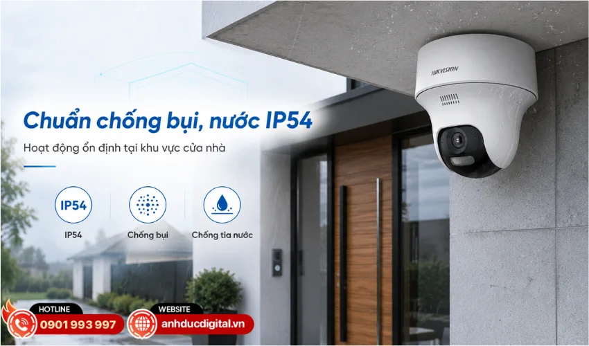 Ti&ecirc;u chuẩn chống bụi, nước IP54