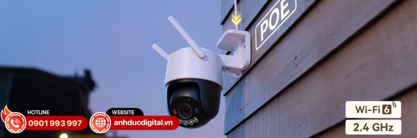 Cruiser SC 8MP hỗ trợ Wi-Fi 6 băng tần 2.4GHz theo chuẩn IEEE 802.11b/g/n/ax