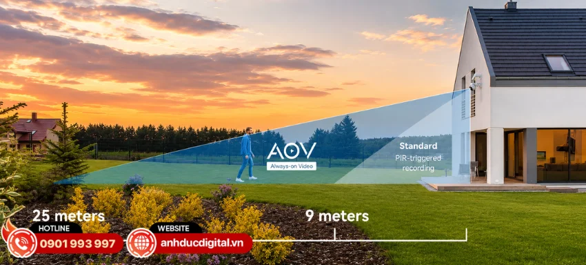 Camera Imou AOV PT 5MP IPC-B7ED-5M0TEA-EU/FSP14 tích hợp công nghệ Always-On Video