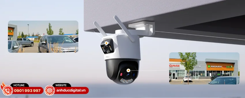 IMOU Cruiser Dual 2 Pro l&agrave; camera k&eacute;p 4MP + 4MP bảo vệ đồng thời 2 khu vực