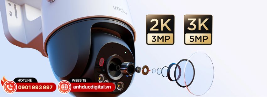 Imou Cruiser SC 4G 3MP sở hữu cảm biến 1/3&rdquo; Progressive CMOS với độ ph&acirc;n giải 3MP (2304 &times; 1296)