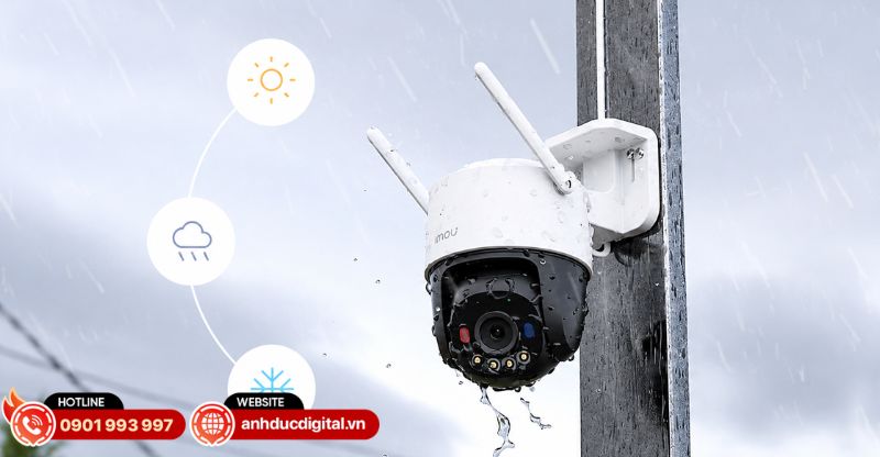 Imou Cruiser SC 4G 3MP đạt chuẩn IP65 gi&uacute;p camera hoạt động ổn định trong điều kiện ngo&agrave;i trời
