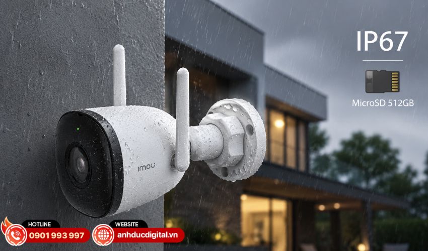 Chuẩn IP67 phù hợp lắp đặt ngoài trời