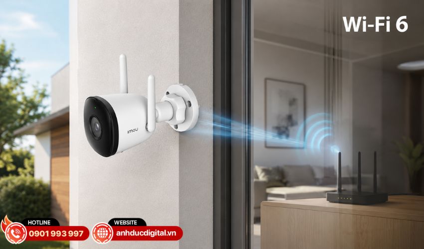 Hỗ trợ Wi-Fi 6 cùng hai ăng-ten ổn định