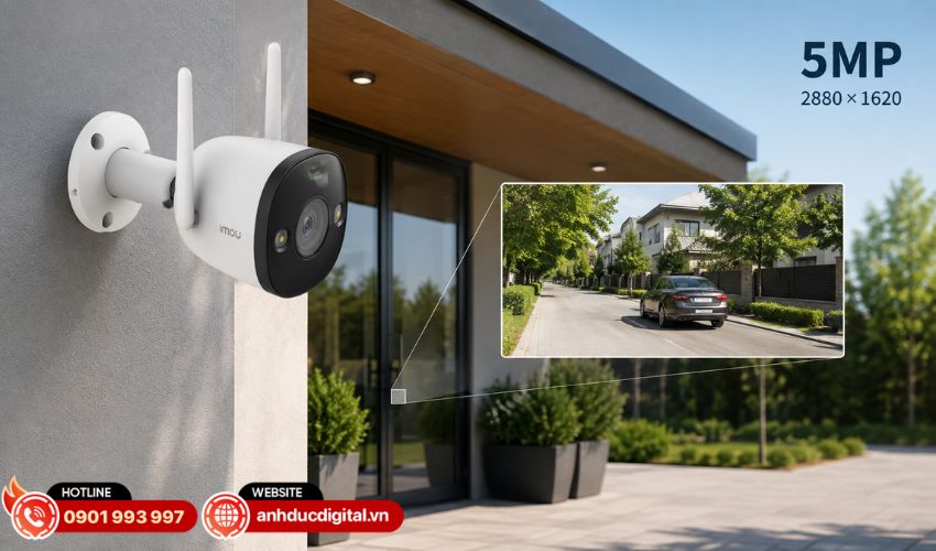 H&igrave;nh ảnh sắc n&eacute;t với độ ph&acirc;n giải 5MP