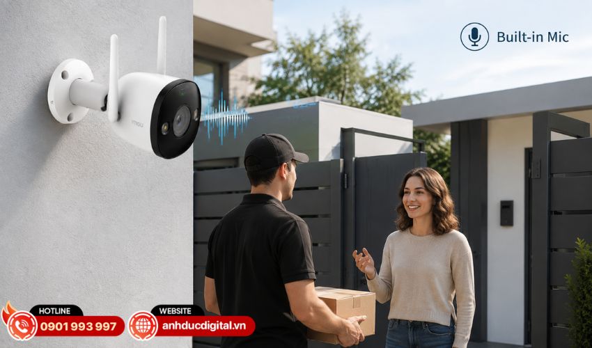 T&iacute;ch hợp micro hỗ trợ ghi lại &acirc;m thanh