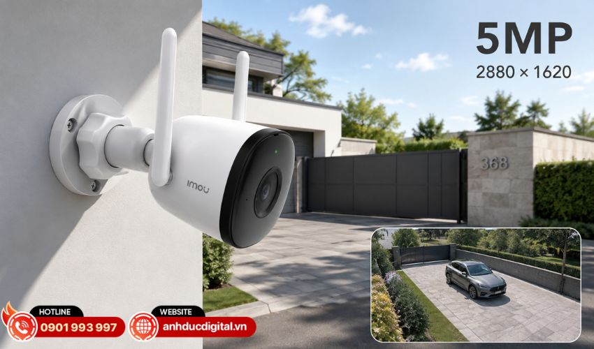 H&igrave;nh ảnh 5MP sắc n&eacute;t, quan s&aacute;t chi tiết hơn