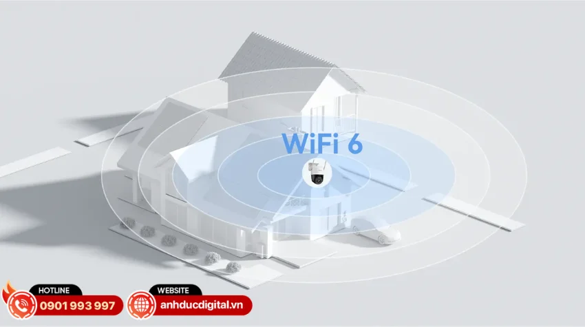 IMOU IPC-K7FP-3H0WE hỗ trợ chuẩn Wi-Fi 6 hiện đại mang lại khả năng kết nối nhanh v&agrave; ổn định