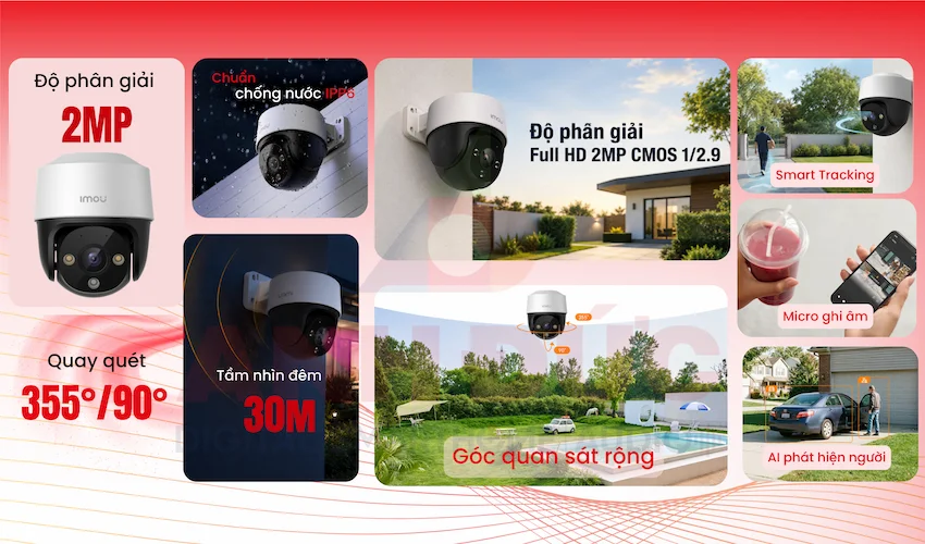 Camera Imou IPC-S21FAP 2MP tích hợp nhiều công nghệ thông minh