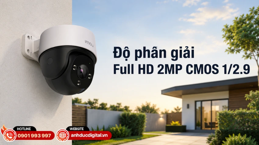 Imou IPC-S21FAP 2MP ghi hình Full HD rõ nét, màu sắc chân thực, hỗ trợ giám sát hiệu quả