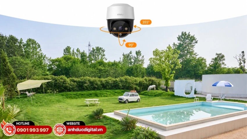 Camera IPC-S21FAP quay quét 355 độ, mở rộng phạm vi quan sát và hạn chế điểm mù