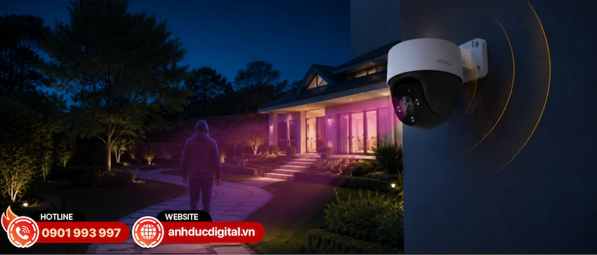 Camera Imou IPC-S21FAP 2MP có tầm nhìn đêm 30 mét, kết hợp chế độ hồng ngoại và Full Color ghi hình rõ nét
