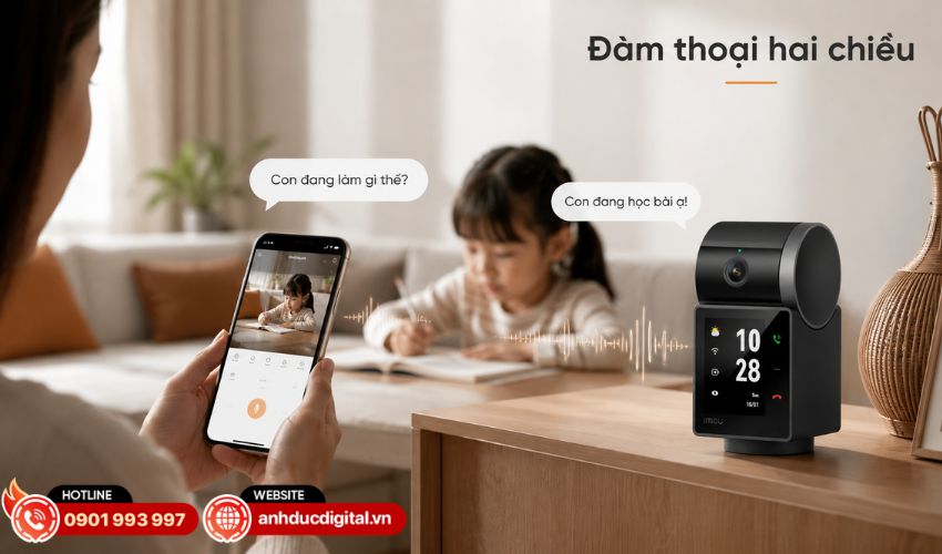 Đ&agrave;m thoại hai chiều, dễ d&agrave;ng tr&ograve; chuyện từ xa