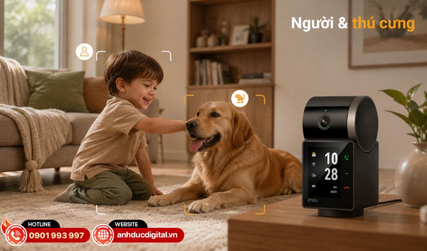 Ph&aacute;t hiện người, th&uacute; cưng, chuyển động v&agrave; &acirc;m thanh