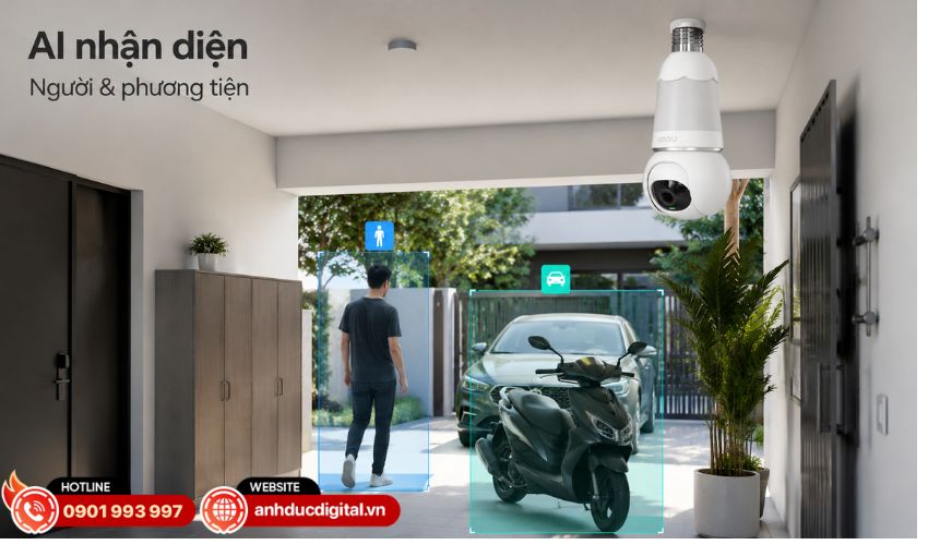 IMOU SENSE ph&aacute;t hiện người v&agrave; phương tiện bằng AI